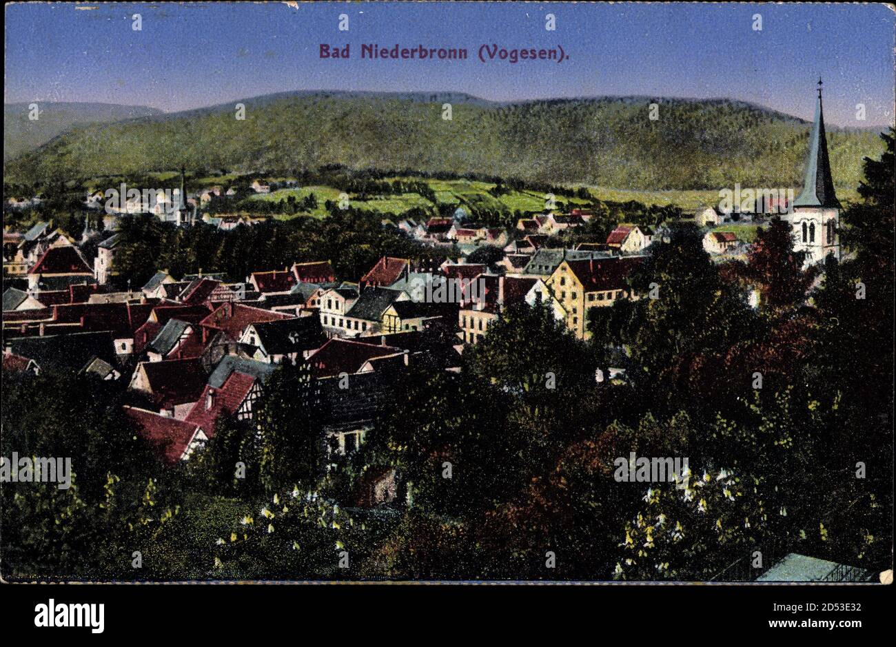 Niederbronn Les Bains Bad Niederbronn Elsaß Bas Rhin Panorama Ort