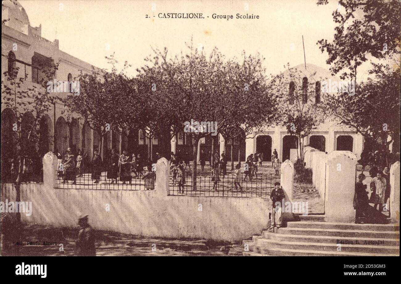 Bou Ismaïl Castiglione Algerien, Groupe Scolaire, Schulgebäude | usage worldwide Stock Photo