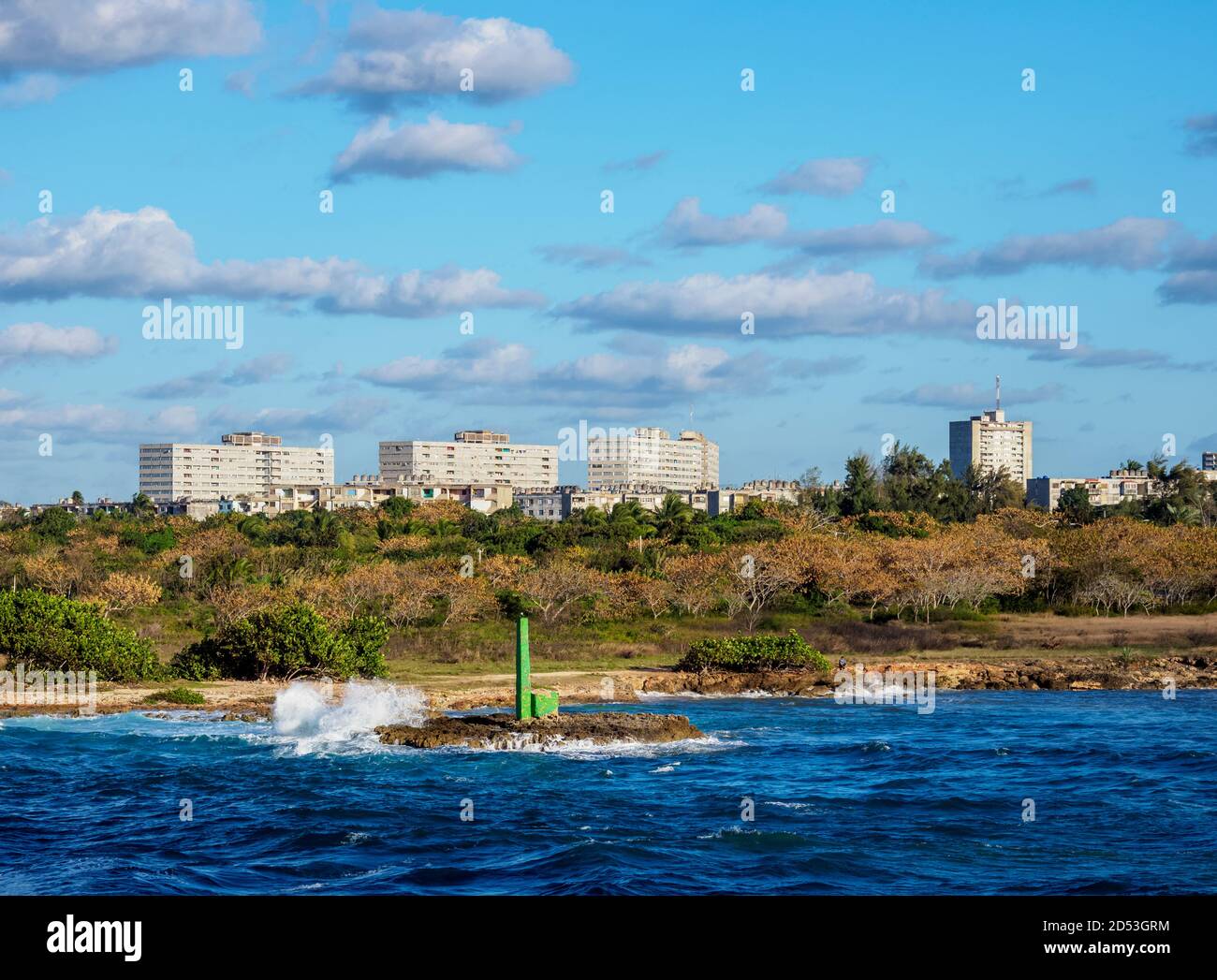 Coast of Alamar, Habana del Este, Havana, La Habana Province, Cuba Stock Photo