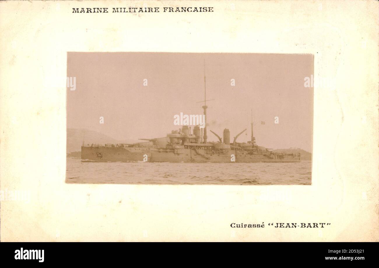 Passepartout Französisches Kriegsschiff, Cuirassé, Jean Bart | usage worldwide Stock Photo