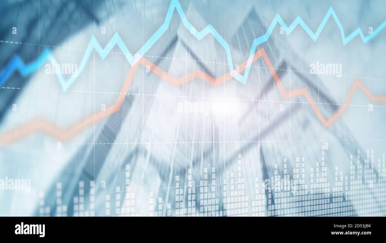 Stock Market Concepts With Skyscrapers. Abstract modern city Stock ...