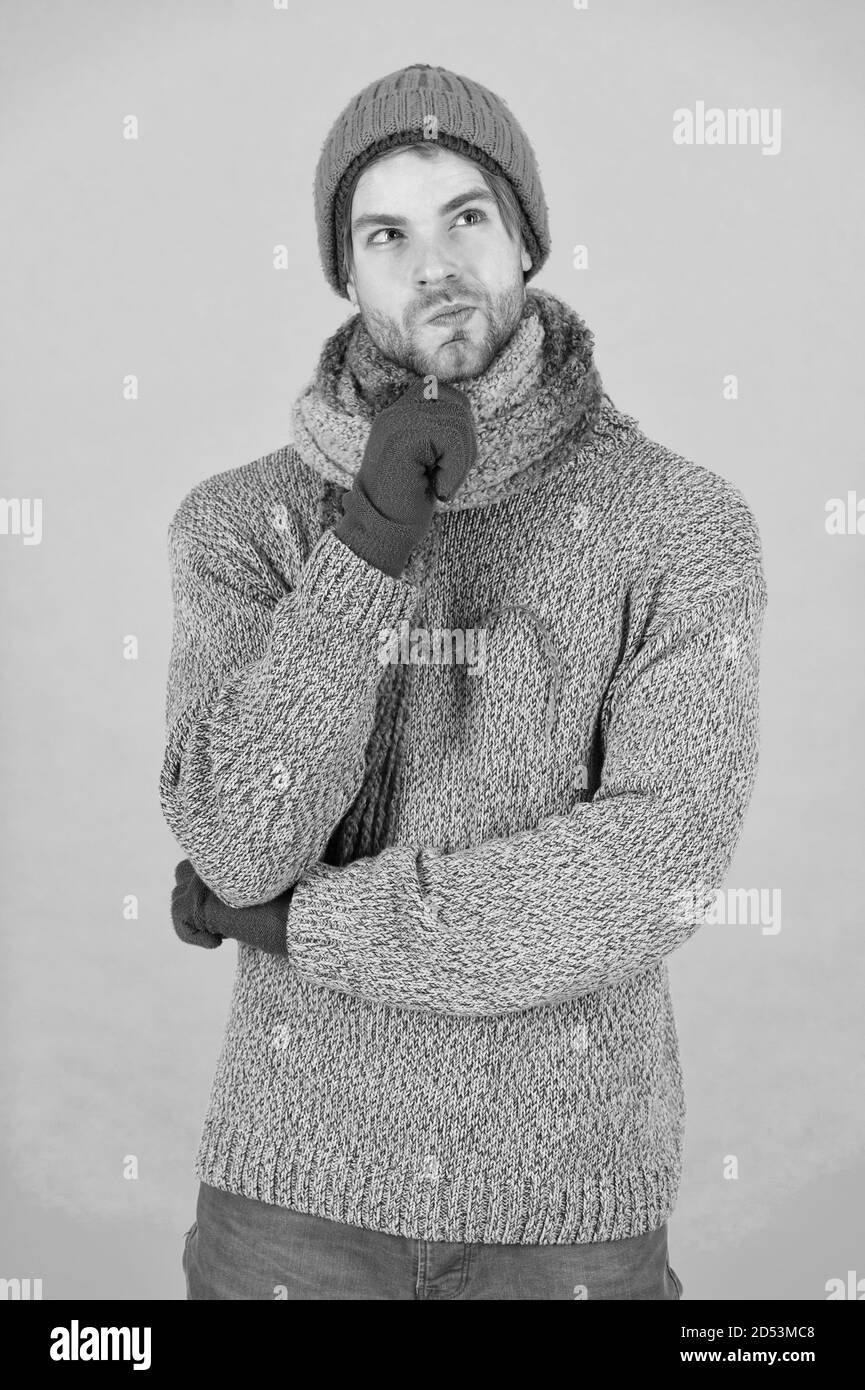 Cold weather fashion men Black and White Stock Photos & Images - Alamy