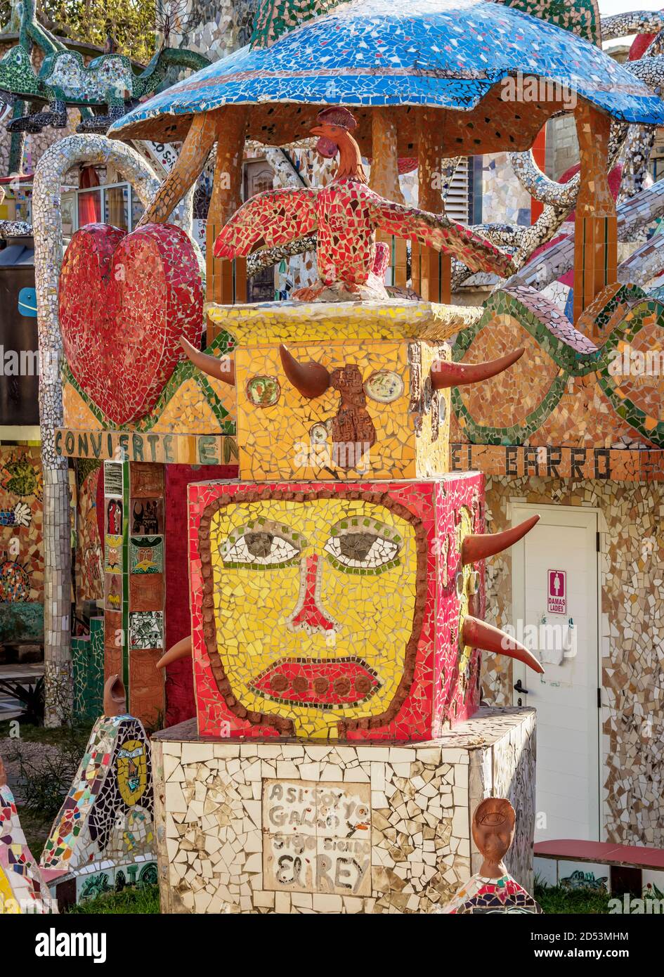 House of Fuster, detailed view, Fusterlandia, Jaimanitas Neighbourhood, Playa District, Havana, La Habana Province, Cuba Stock Photo