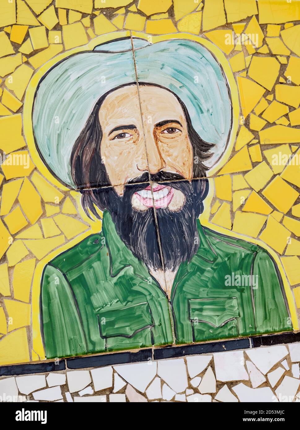 Camilo Cienfuegos in Fusterlandia, Jaimanitas Neighbourhood, Playa District, Havana, La Habana Province, Cuba Stock Photo