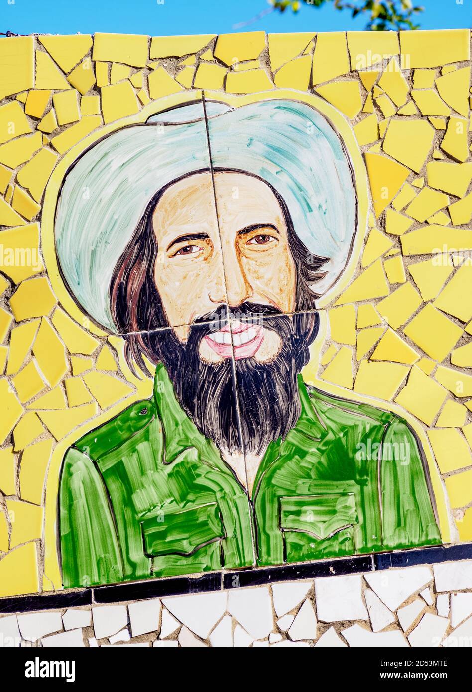 Camilo Cienfuegos in Fusterlandia, Jaimanitas Neighbourhood, Playa District, Havana, La Habana Province, Cuba Stock Photo