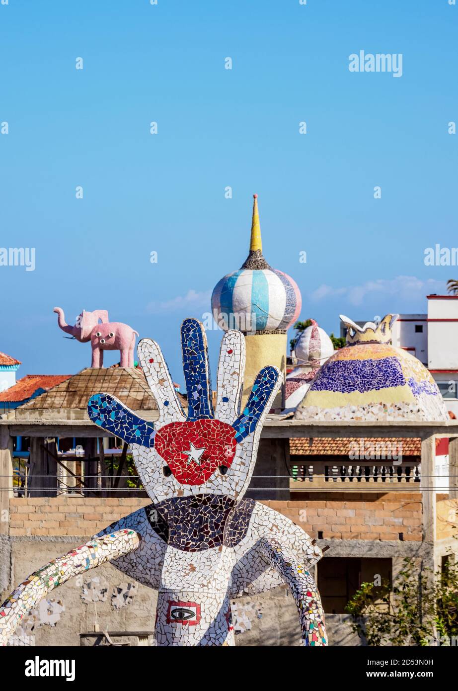 House of Fuster, detailed view, Fusterlandia, Jaimanitas Neighbourhood, Playa District, Havana, La Habana Province, Cuba Stock Photo