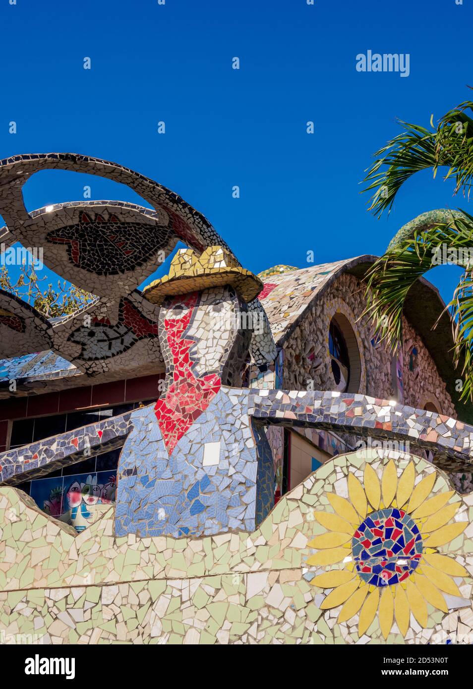 House of Fuster, detailed view, Fusterlandia, Jaimanitas Neighbourhood, Playa District, Havana, La Habana Province, Cuba Stock Photo