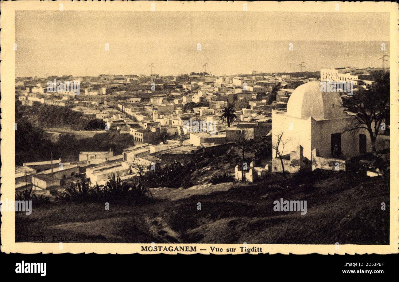 Mostaganem Algerien, Vue sur Tigditt, Gesamtansicht der Ortschaft | usage worldwide Stock Photo