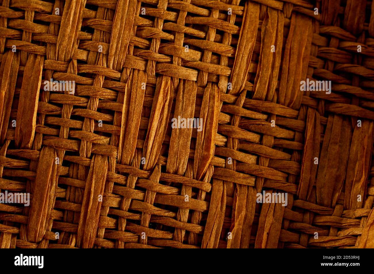 Brown Textured Braided Vimini Background Stock Photo