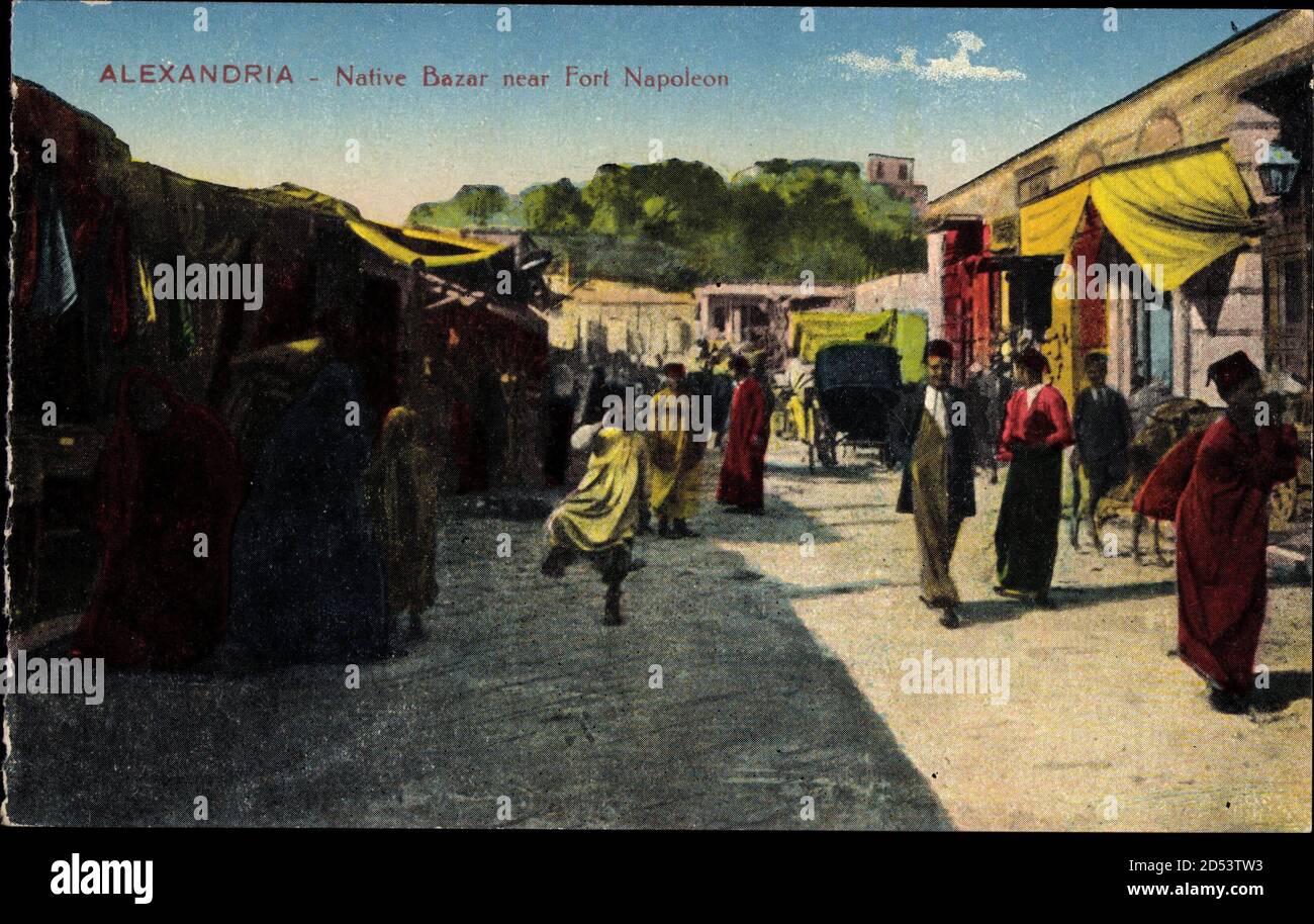 Alexandria gypten Native Bazar Near Fort Napoleon Markt alexandria-gypten-native-bazar-near-fort-napoleon-markt