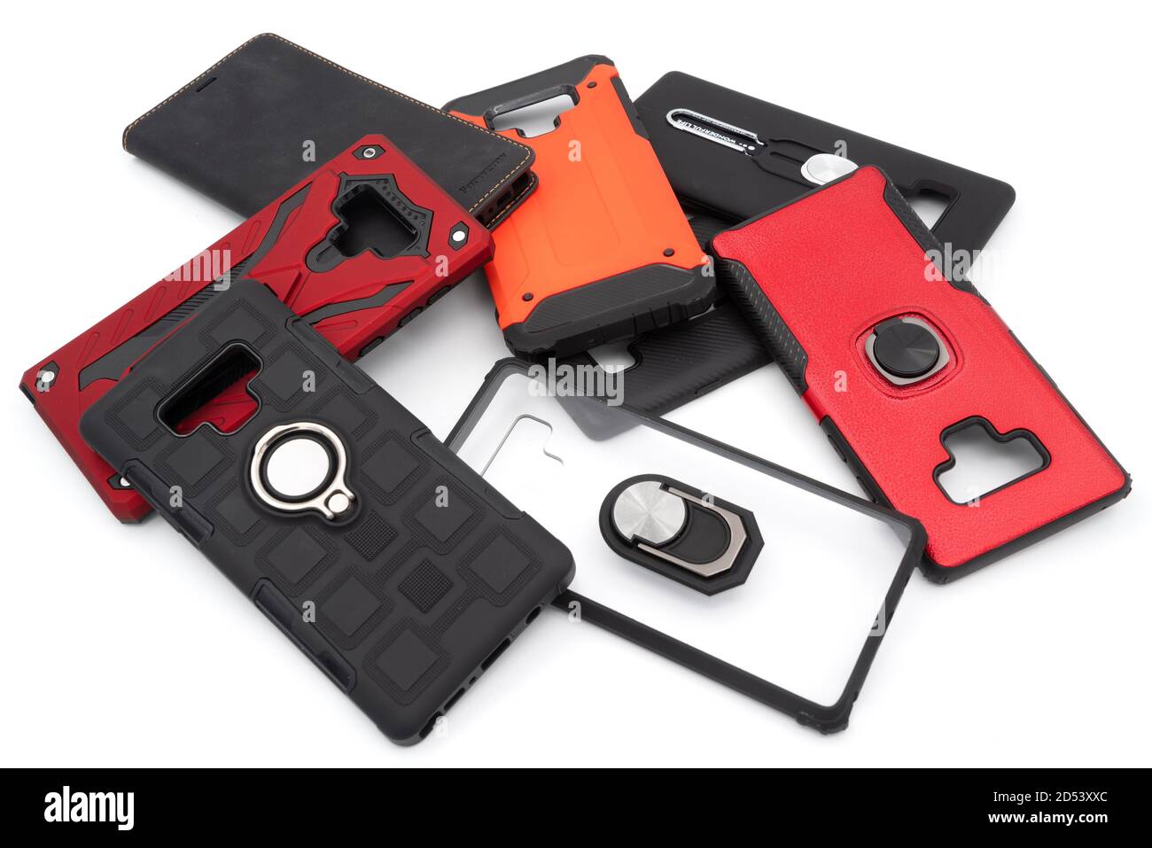 Various mobile phone cases Stock Photo