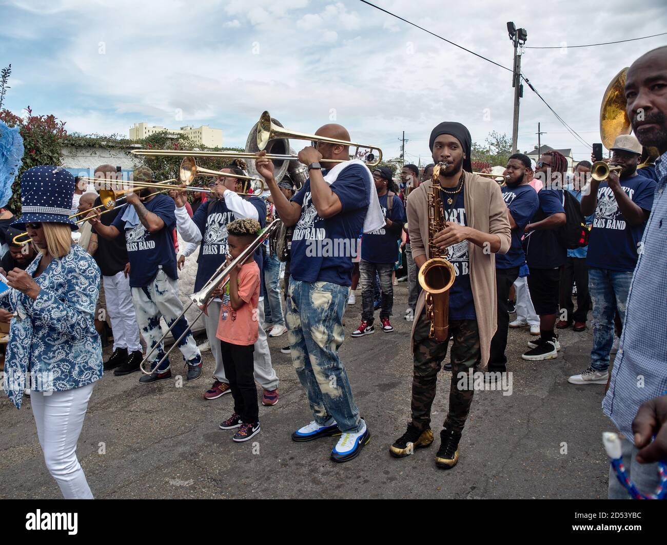 New Orleans, Louisiana, USA 2020 People participate in a Second Line