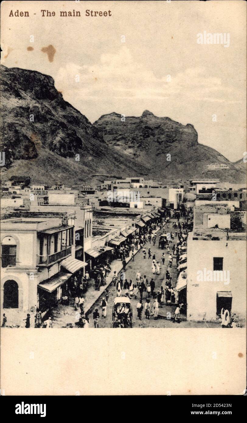 Aden Jemen, The main Street, Straßenansicht, Passanten usage