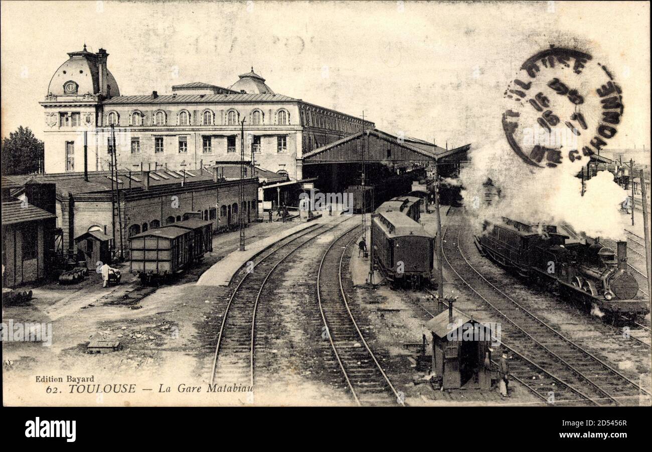 Toulouse Haute Garonne, La Gare Matabiau, Bahnhof, Dampflokomotiven | usage worldwide Stock Photo