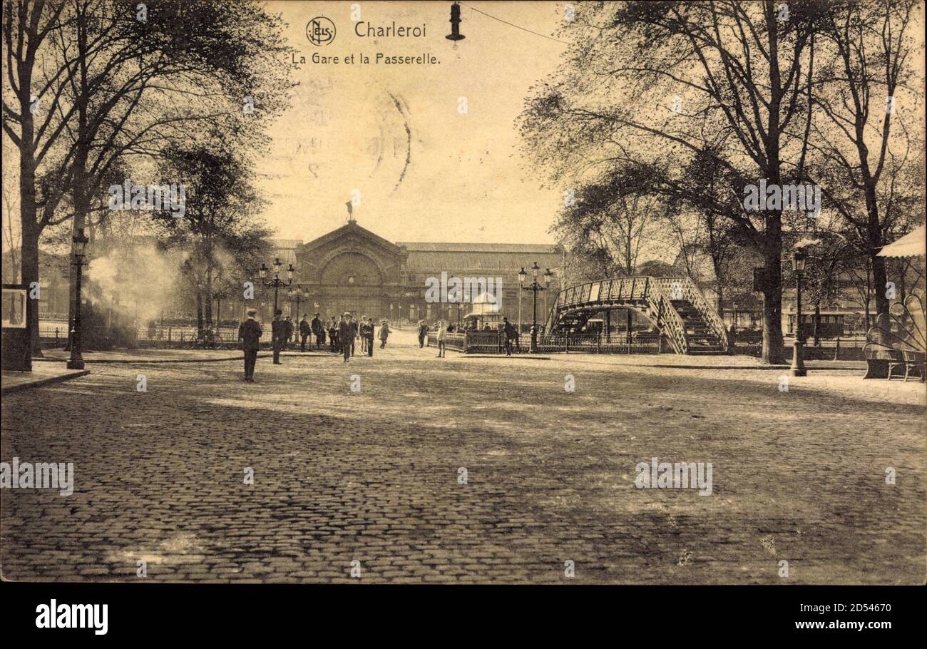 Carte Postale Ancienne CPA – Bellegarde (Ain) – La Gare Et La Passerelle – Voyagée