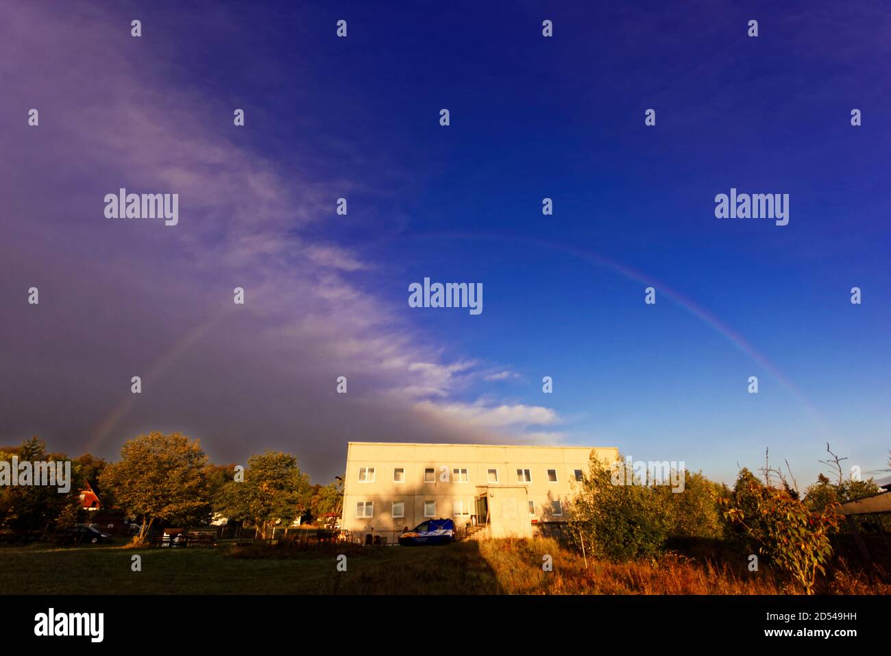 Rainbow in Germany. Stock Photo