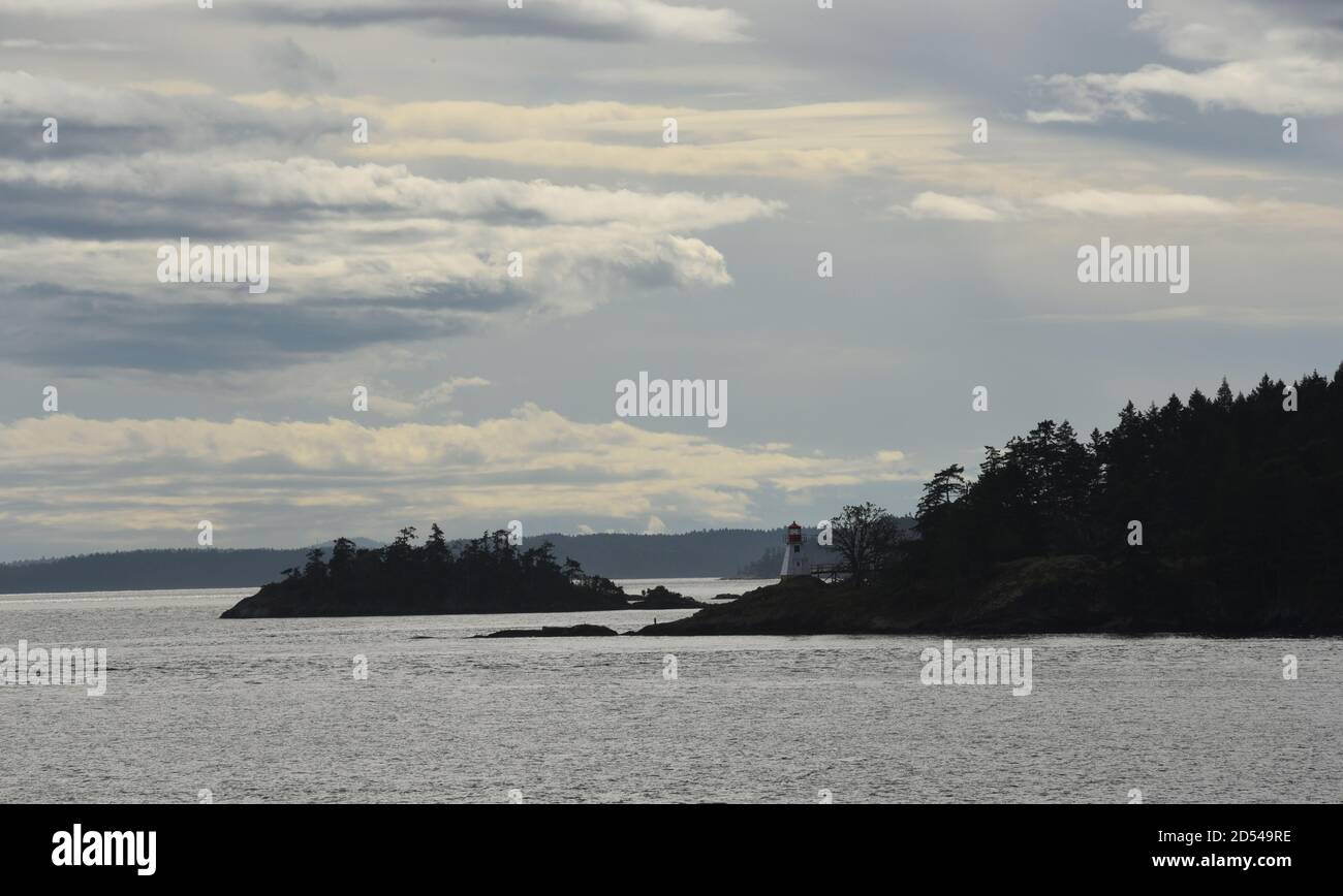 A view of Prevost island and Portlock Point in the southern Gulf islands in British Columbia, Canada Stock Photo