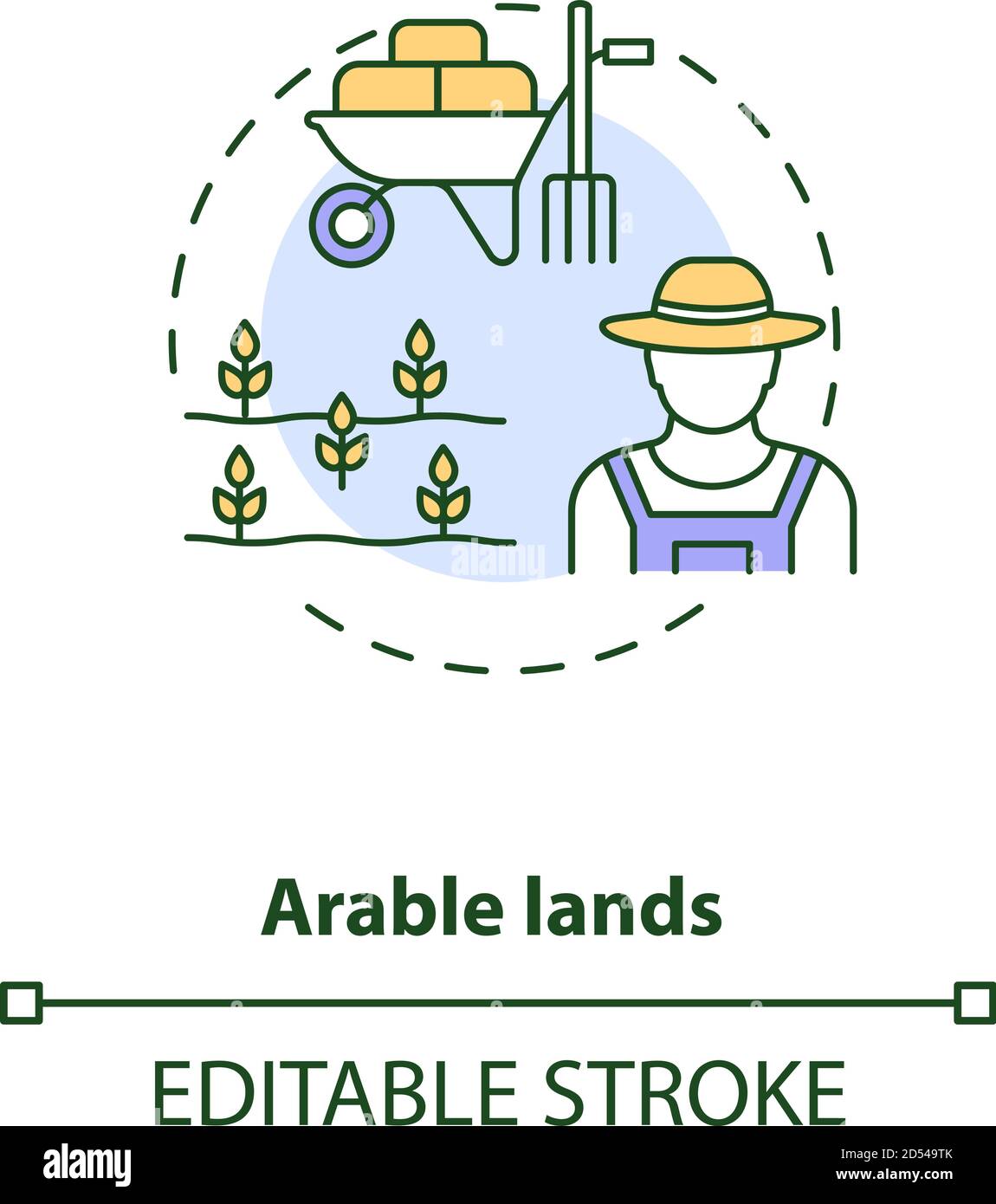Arable lands concept icon Stock Vector Image & Art Alamy