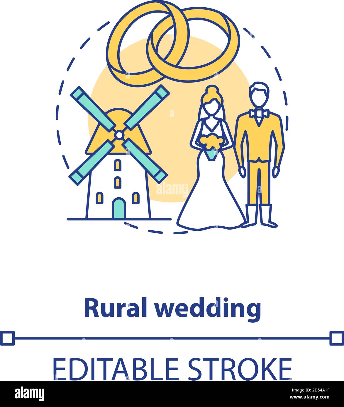 Rural wedding concept icon Stock Vector Image & Art - Alamy