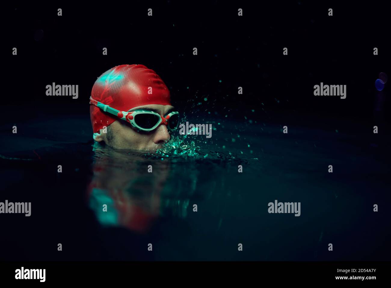 Swimming goggles purple glasses hi res stock photography and