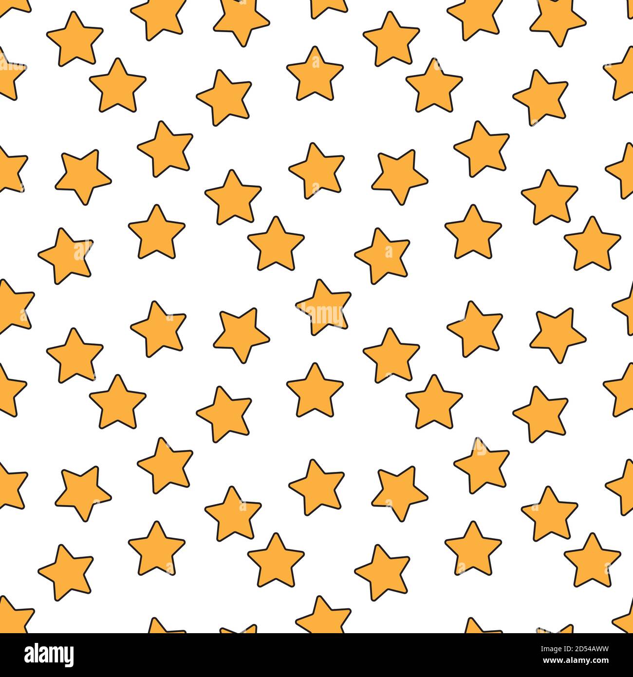 Seamless background of doodle stars. White hand drawn stars on white ...