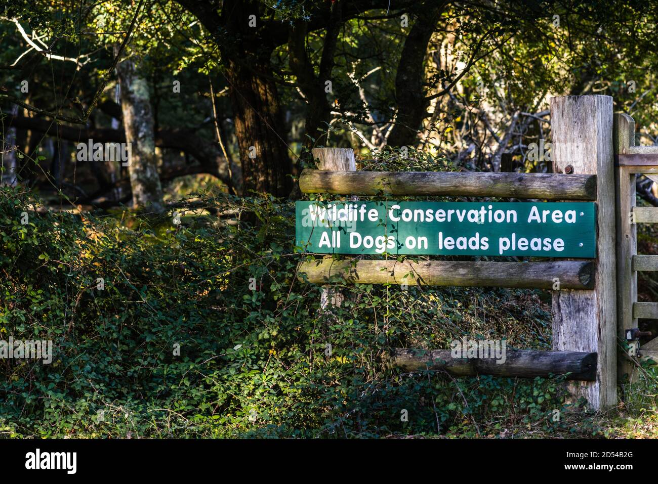 Wildlife Conservation Area All Dogs on leads please sign in the New