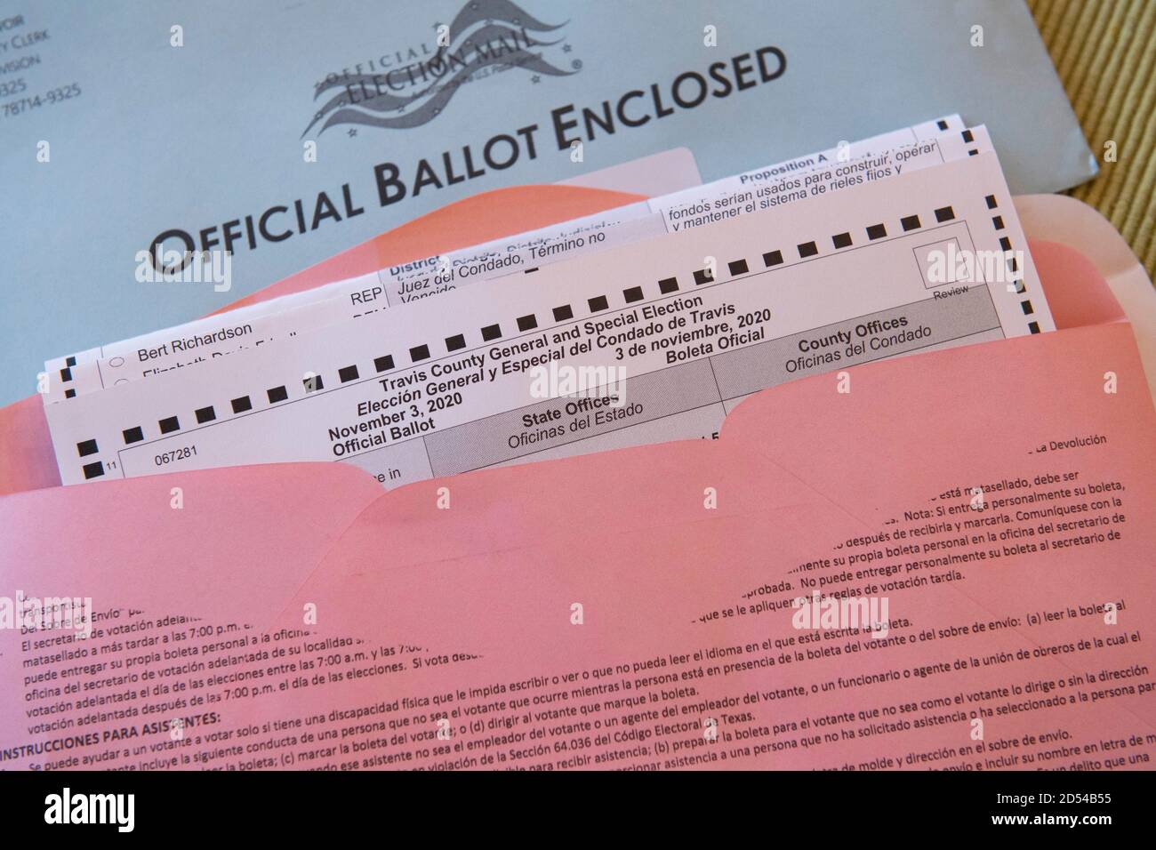 Official ballot return envelope hires stock photography and images Alamy