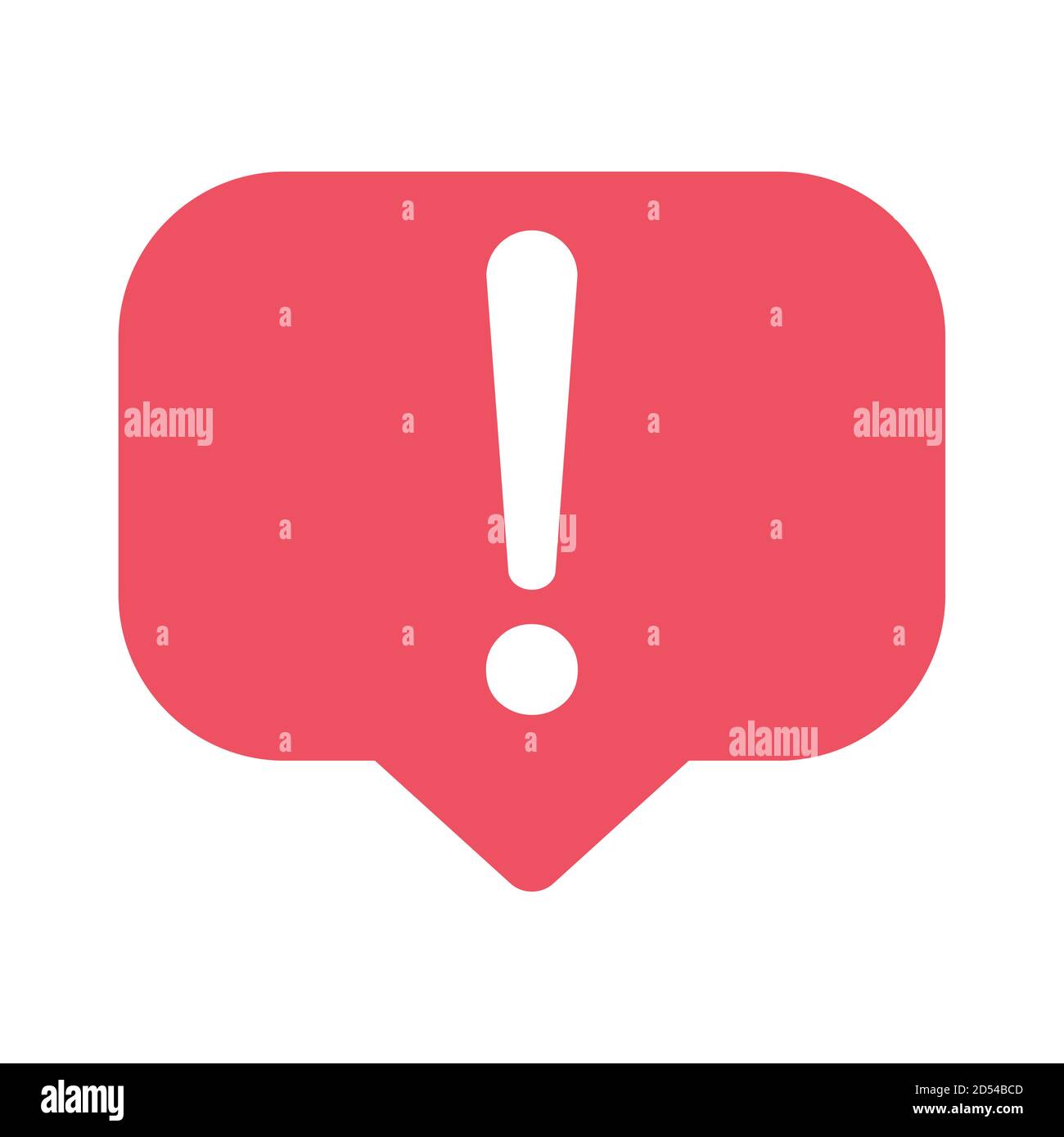 Exclamation mark flat design icon vector. Hazard warning attention sign ...