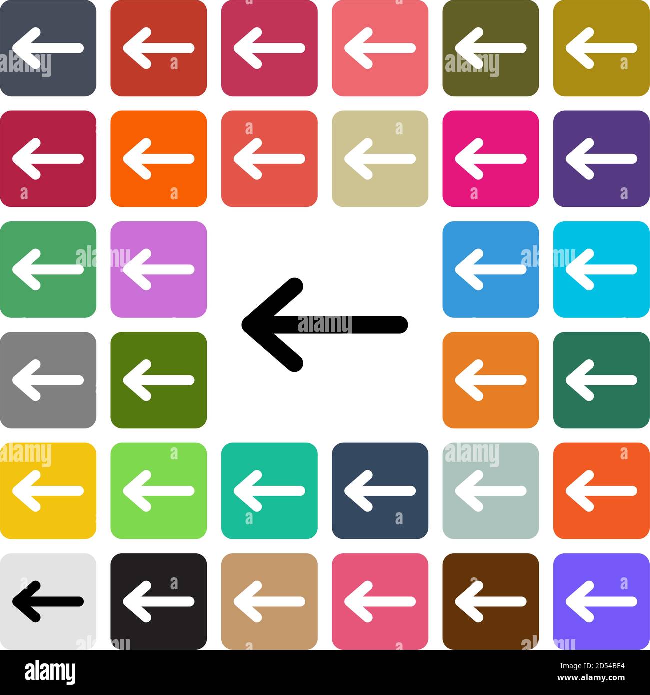 Vector modern Arrow flat design icon set in button Stock Vector Image ...