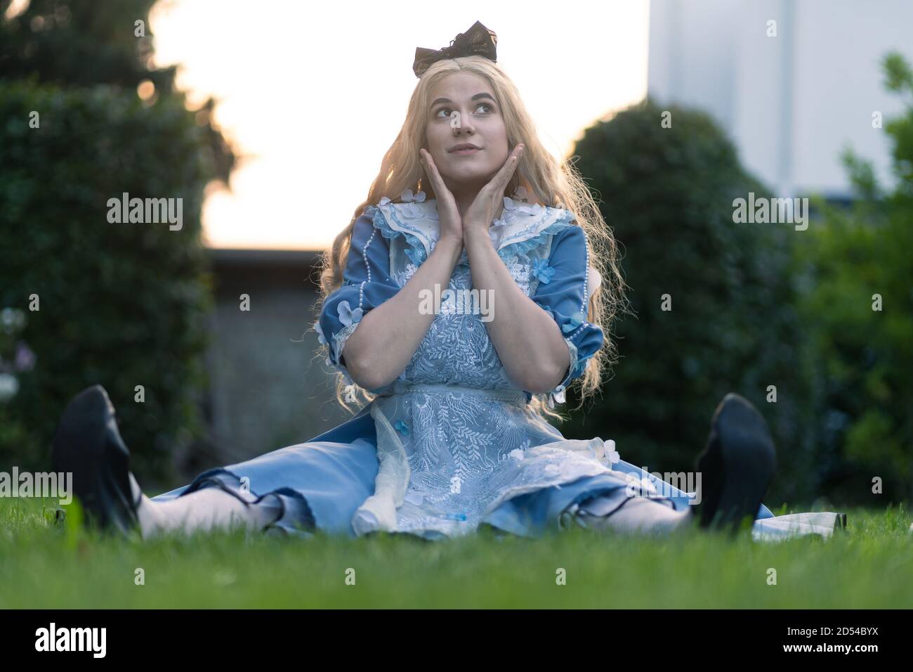 MUNICH, GERMANY - Sep 12, 2020: Cosplay of the white rabbit from Alice in  Wonderland. Beautiful portrait of a pretty young woman with makeup Stock  Photo - Alamy