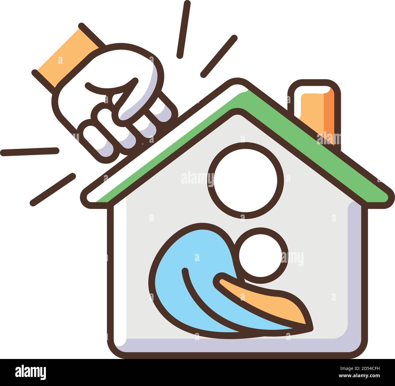 Women shelter RGB color icon Stock Vector Image & Art - Alamy