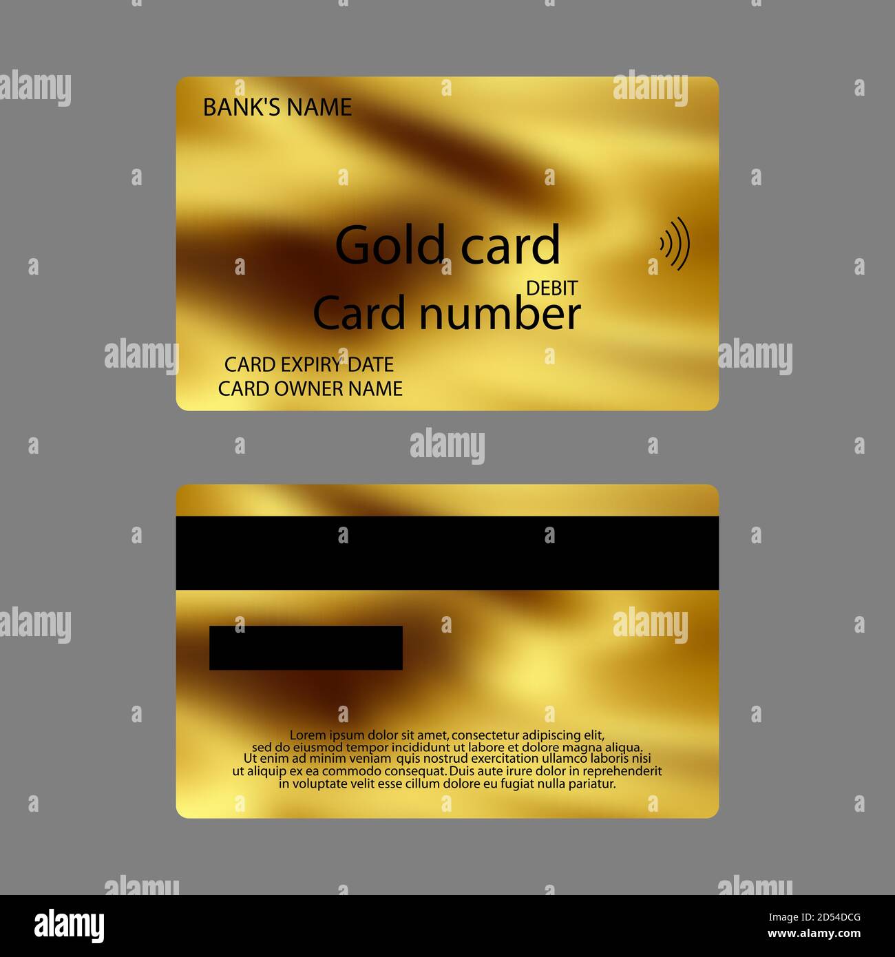 Gold Banking Discount Card Design For Various Financial Cards Stock Vector Image Art Alamy