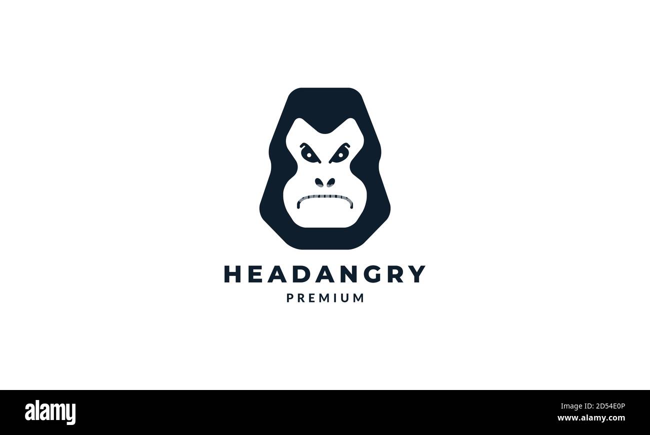 Gorilla Face Logo Angry Gorilla Face Vector at Vectorified.com ...