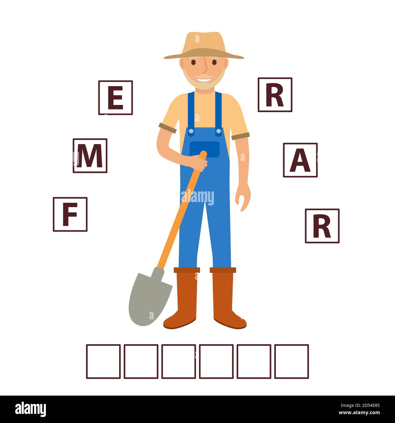 Cartoon farmer character hi-res stock photography and images - Alamy
