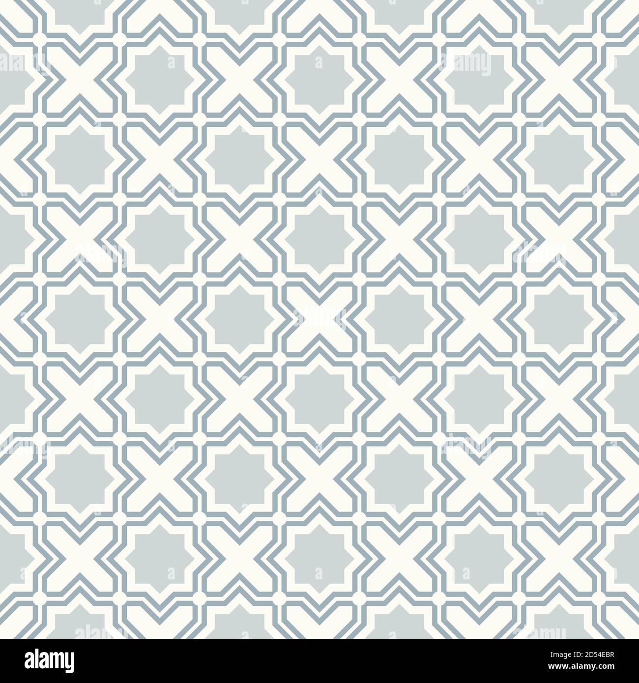 Tangled modern pattern, based on traditional oriental arabic geometric repeat patterns. Seamless vector background. Plain neutral natural colors - eas Stock Vector