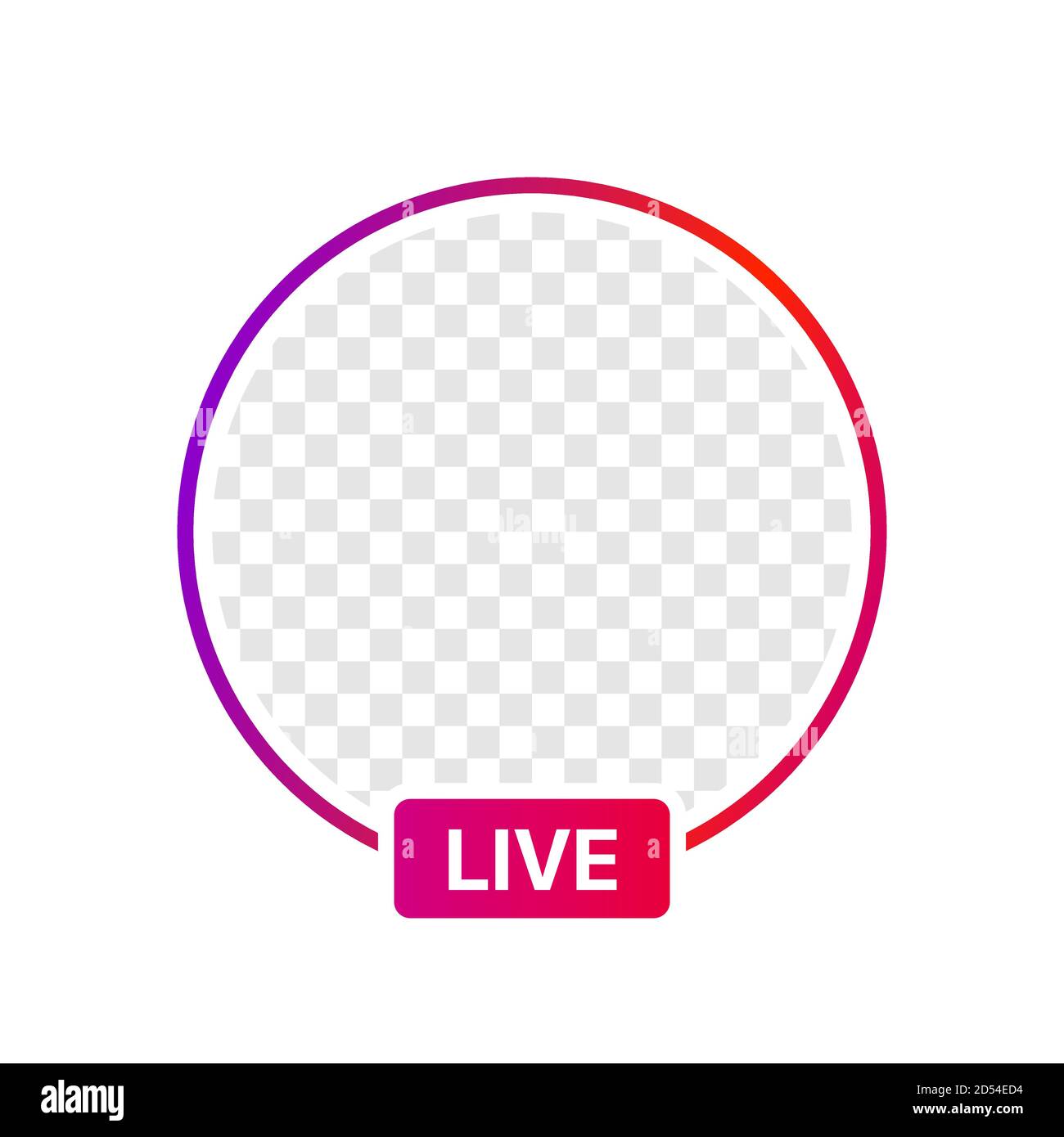 Instagram Profile Live Icon Interface. Transparent Placeholder. Put Your  Photo Under Background Stock Vector Image & Art - Alamy