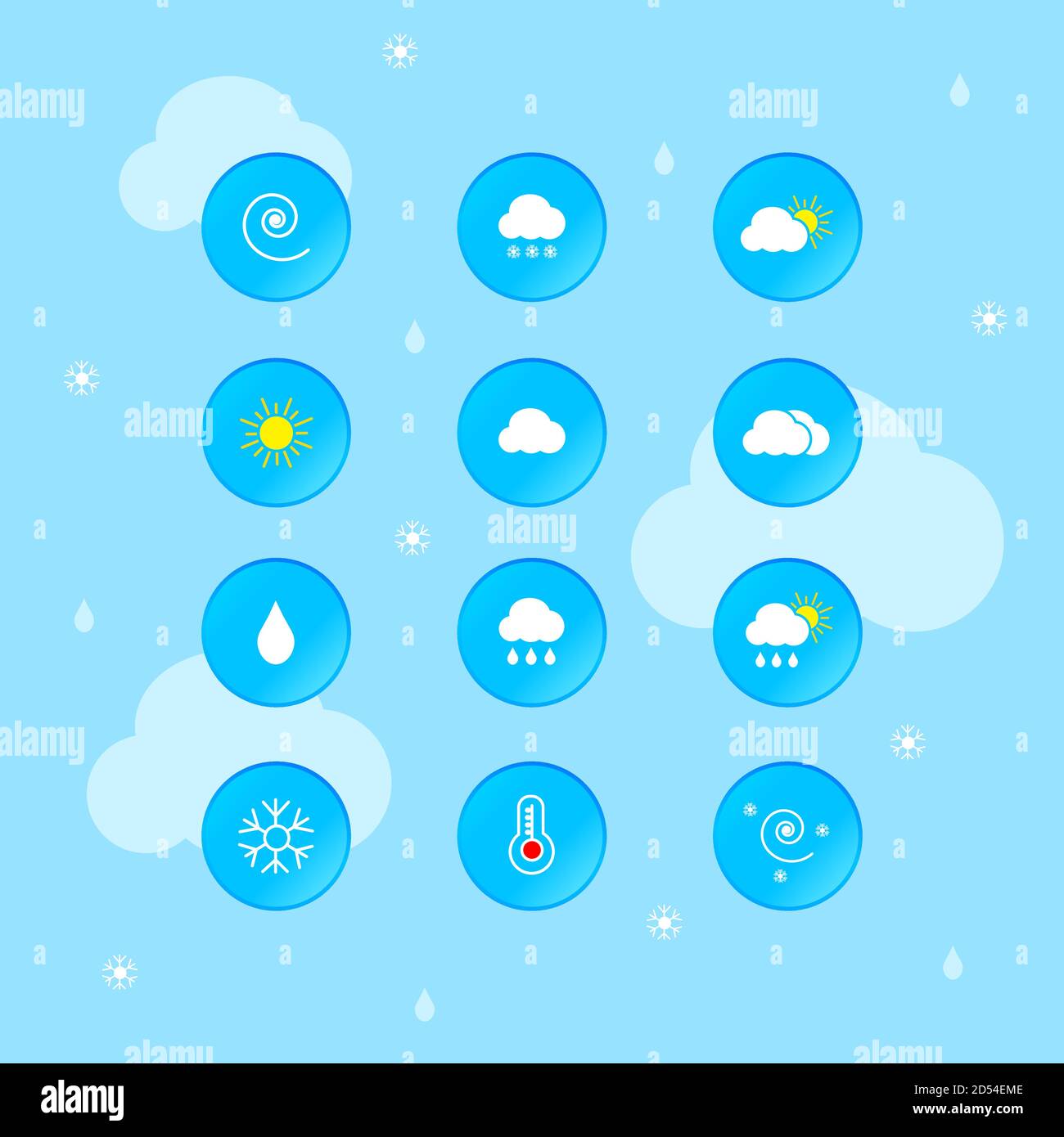 Weather Forecast Icon Set Vector Illustration Stock Vector Image & Art ...