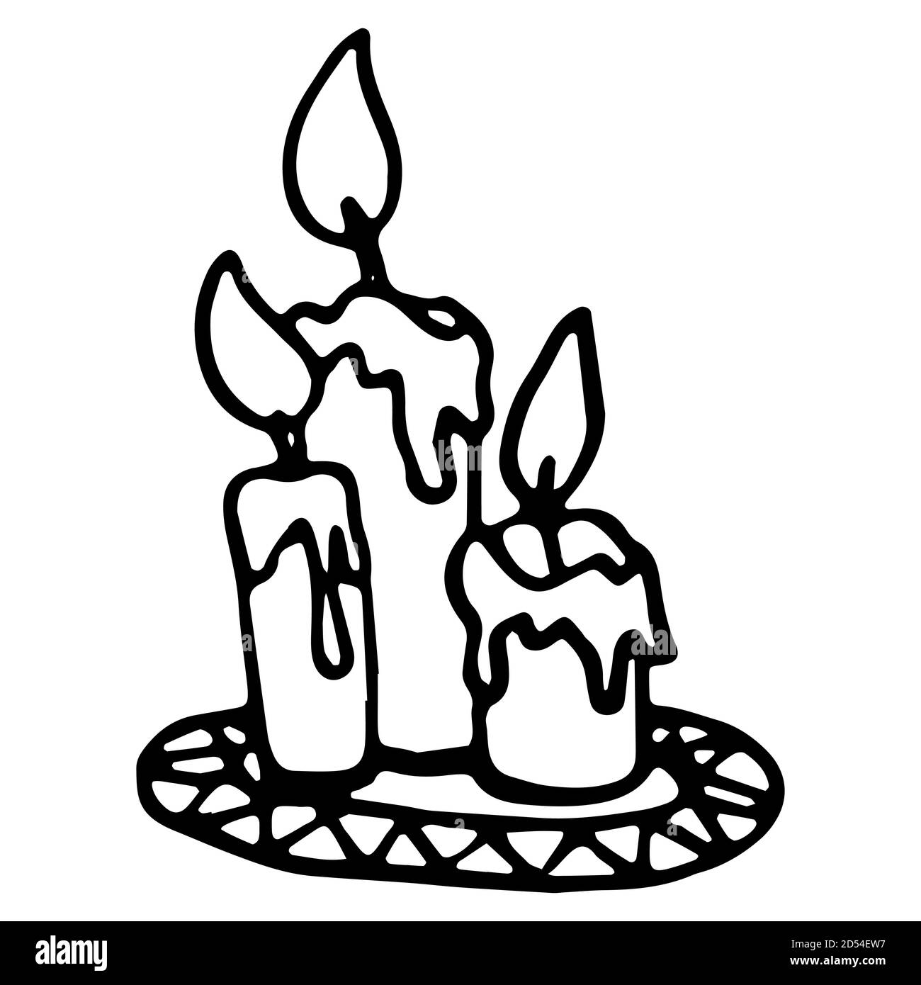 Outline candles icon on white isolated backdrop. Day of the dead symbol for  invitation or gift card, notebook, bath tile, scrapbook Phone case or clot  Stock Vector Image & Art - Alamy