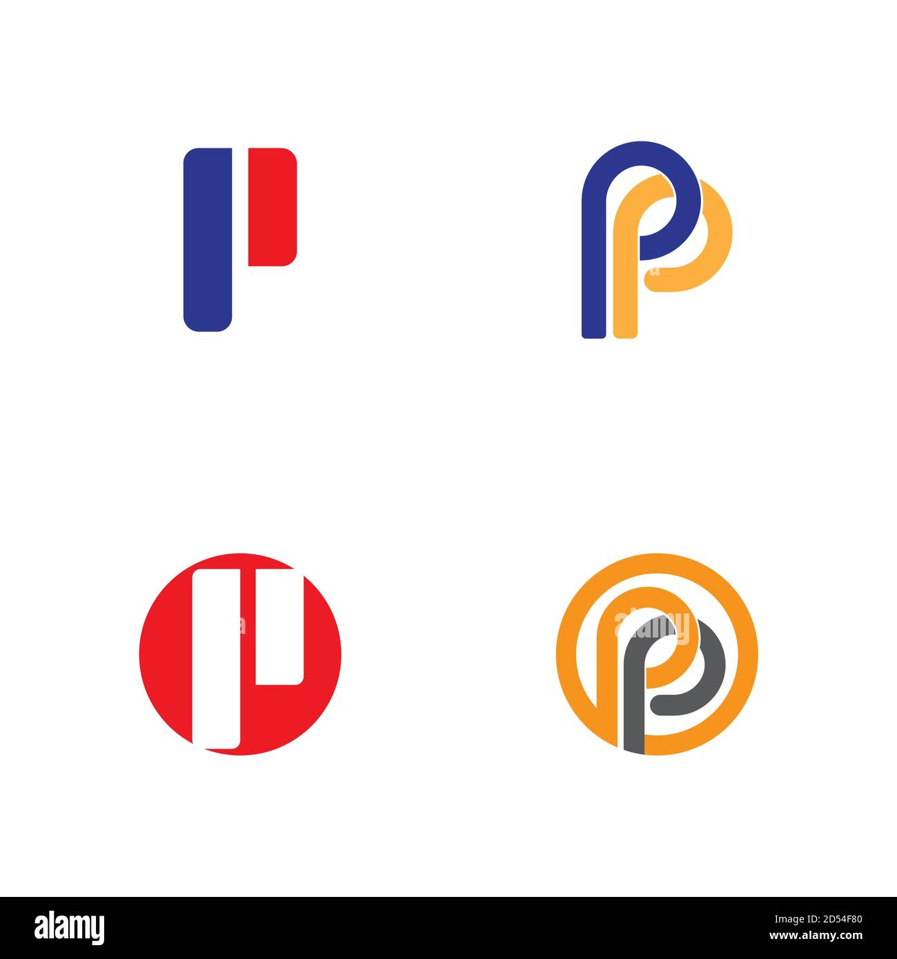 P logo and symbol vector template design Stock Vector