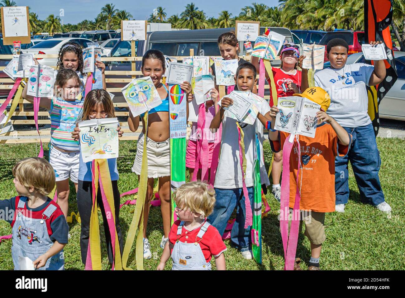 Florida Miami Beach Haulover Park Kitetober Fest, flying making kites