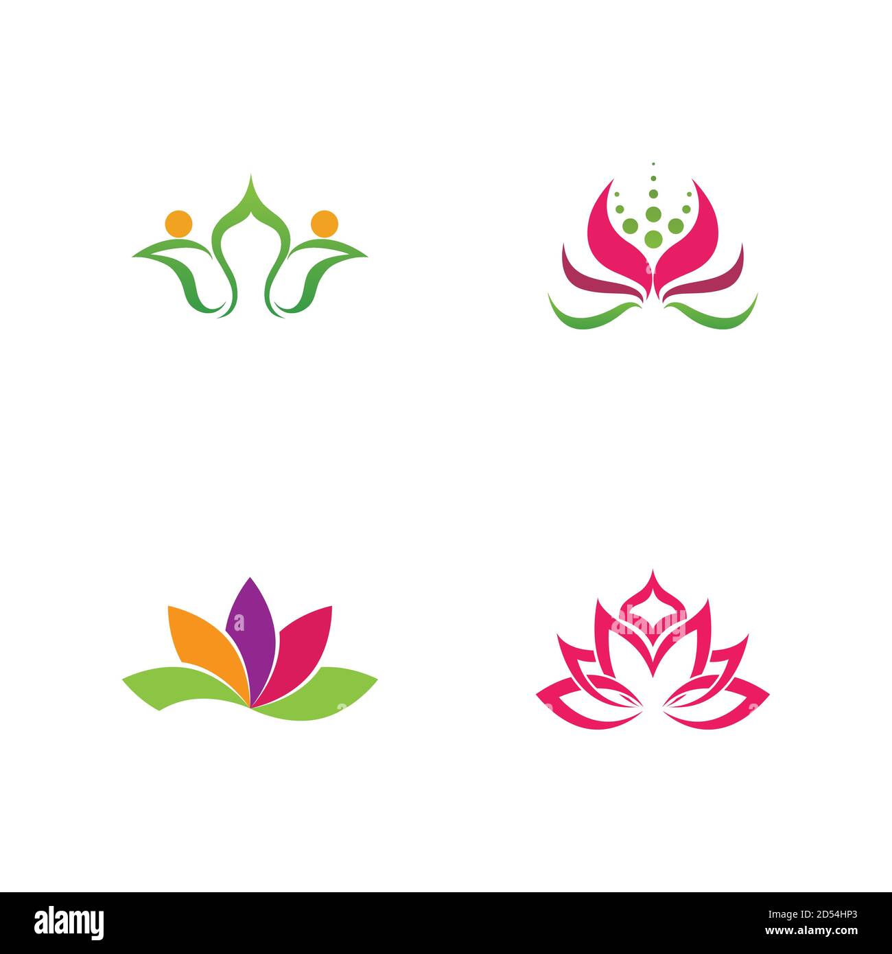 lotus flowers design logo Template icon Stock Vector Image & Art - Alamy