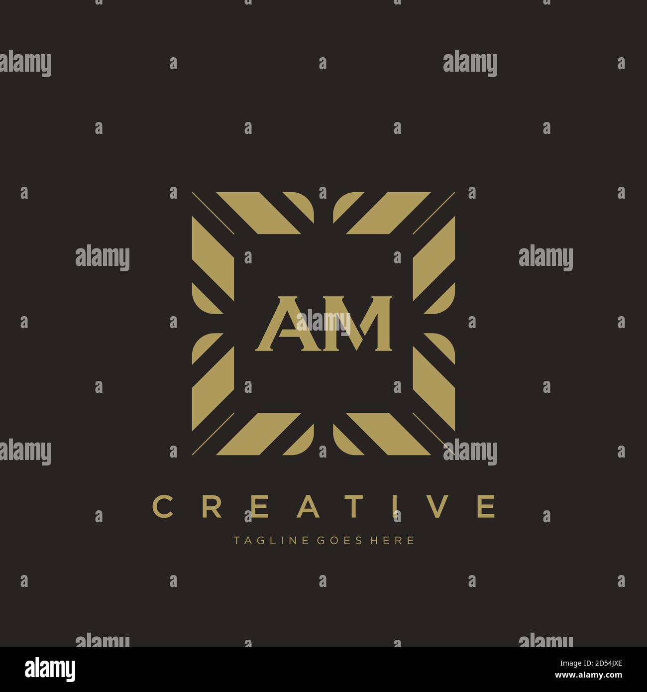 Am monogram logo hi-res stock photography and images - Alamy