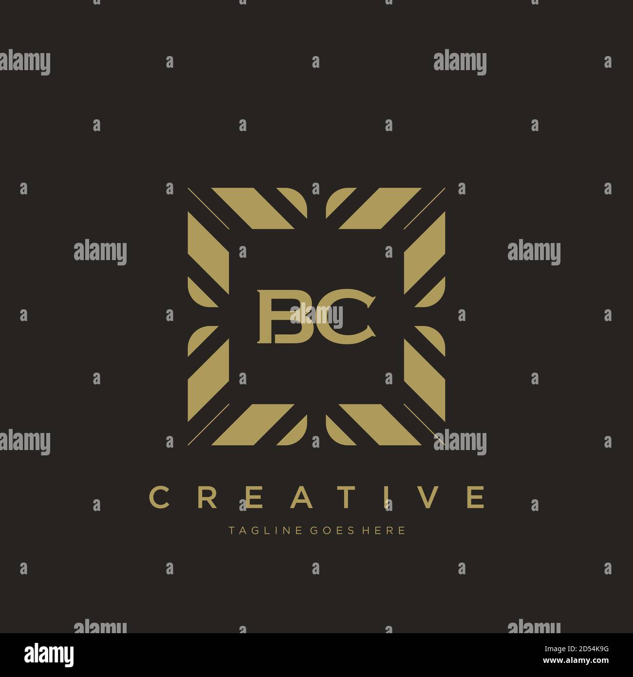 initial letter luxury ornament monogram logo template vector Stock Vector