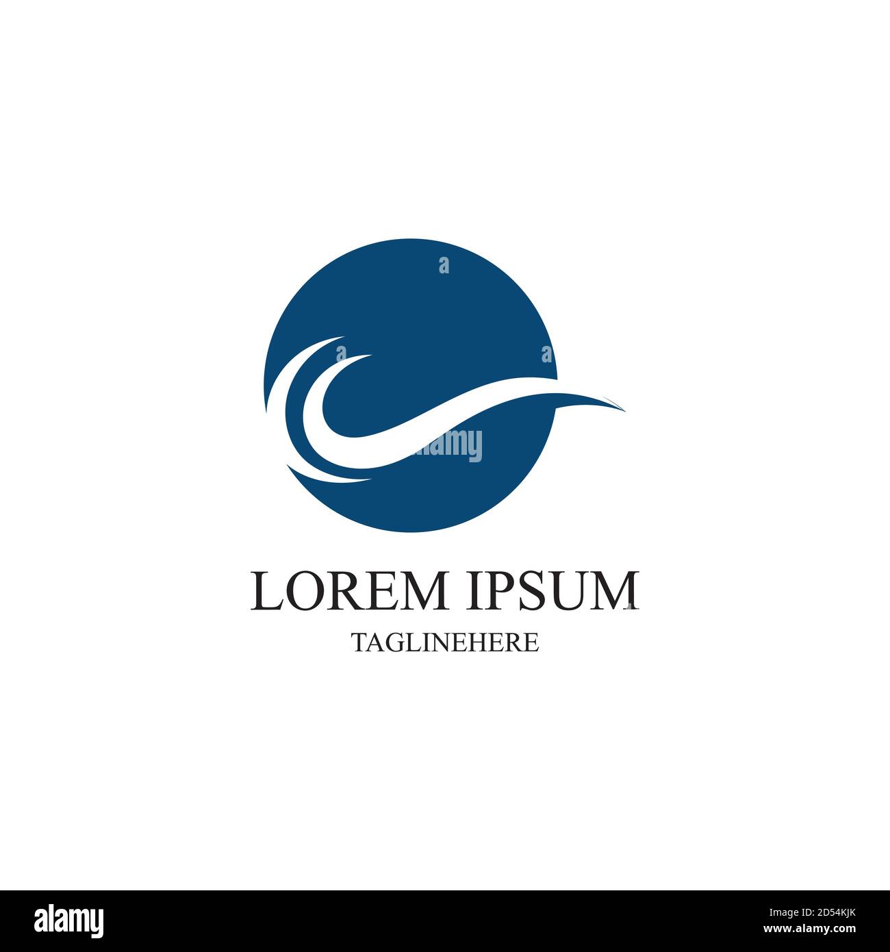 Ornamental Wave Line Logo Template Illustration Stock Vector Image ...