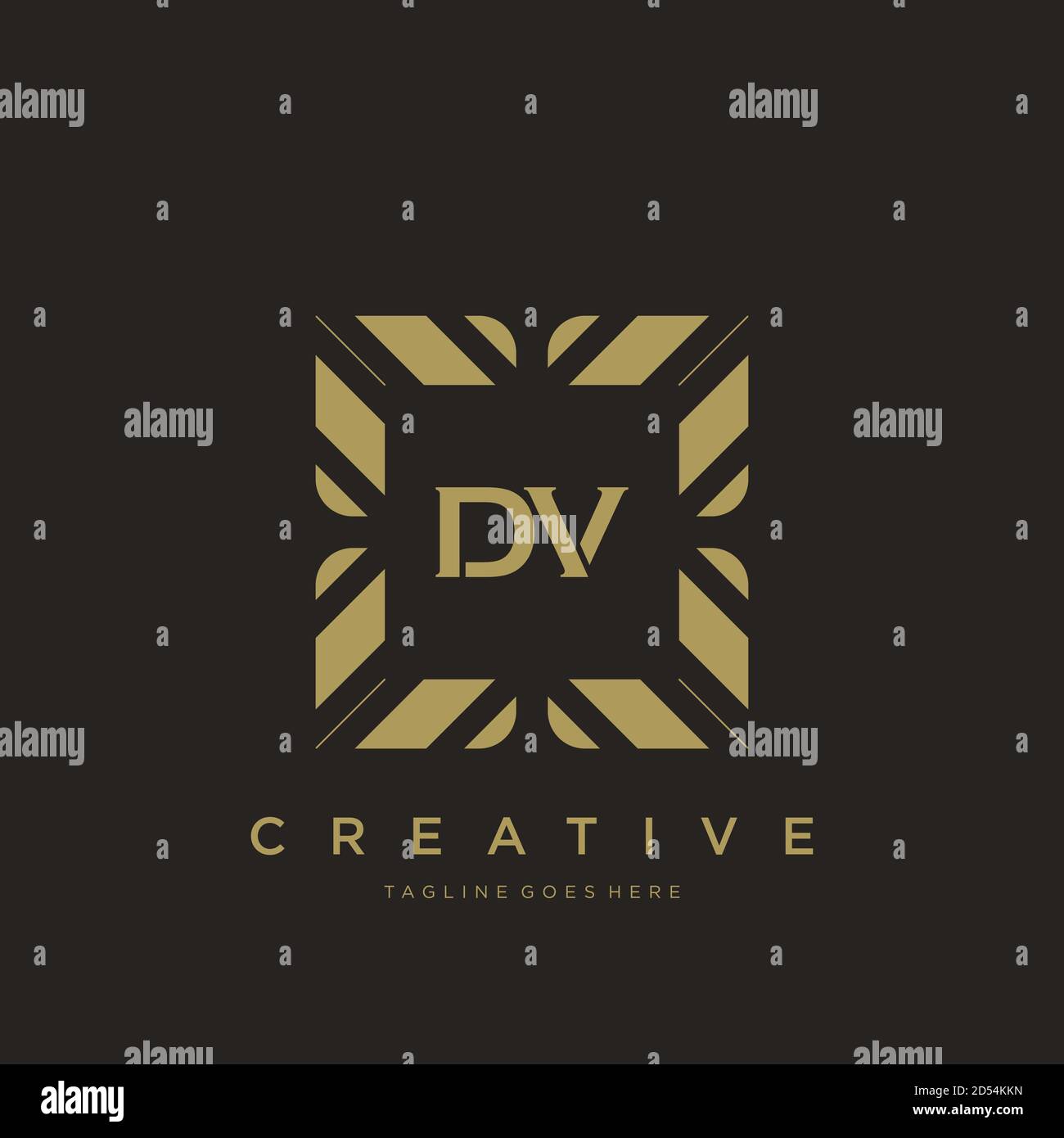 initial letter luxury ornament monogram logo template vector Stock Vector