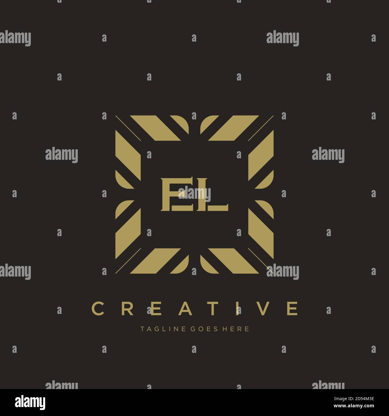 initial letter luxury ornament monogram logo template vector Stock Vector