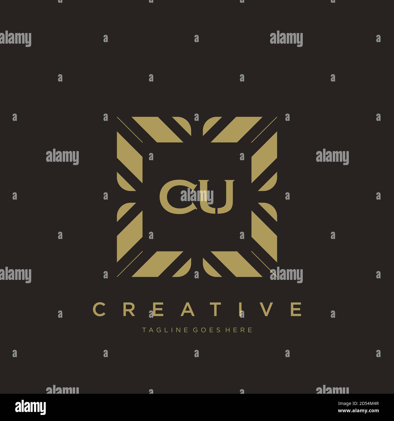 initial letter luxury ornament monogram logo template vector Stock Vector