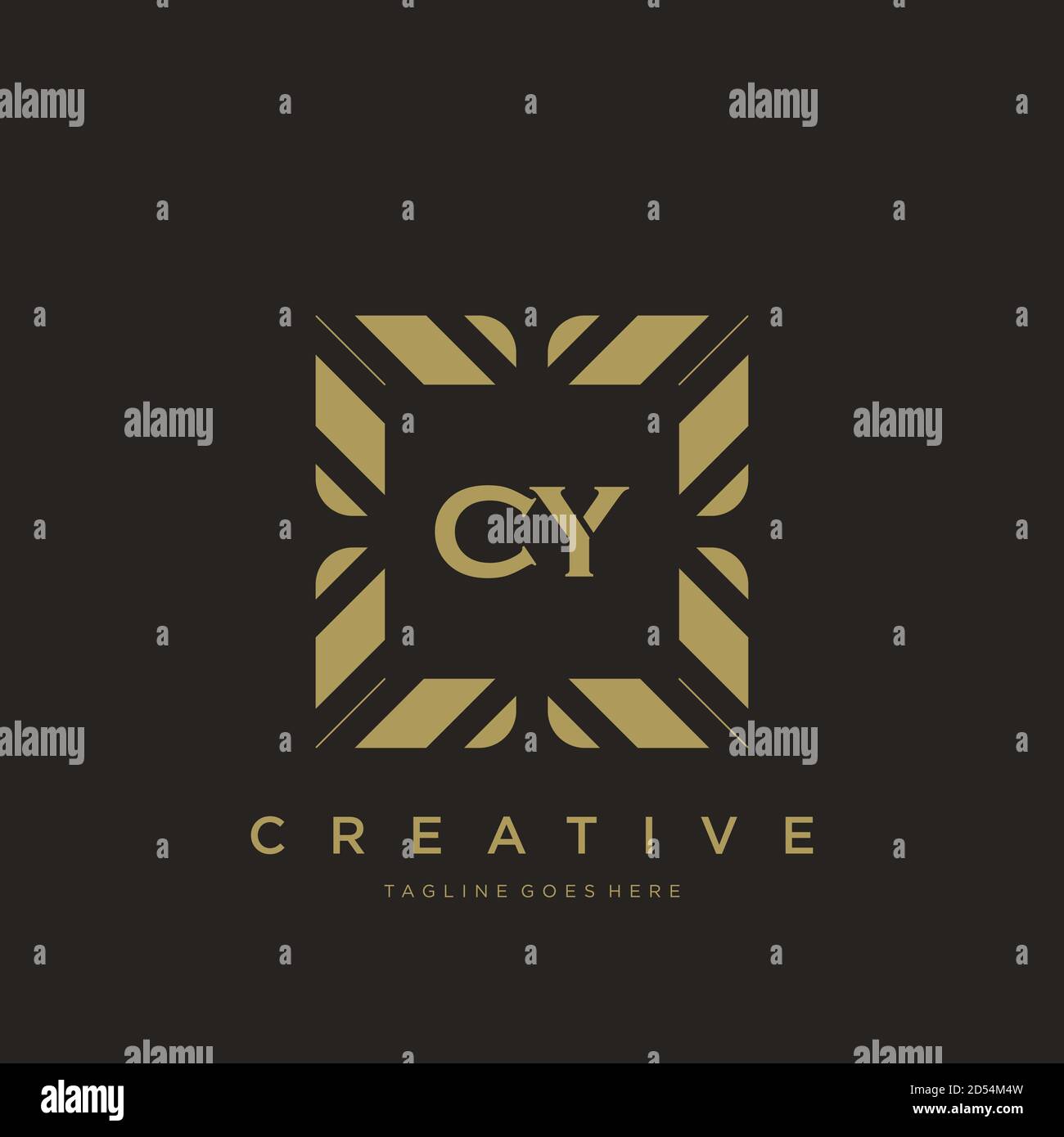 initial letter luxury ornament monogram logo template vector Stock Vector