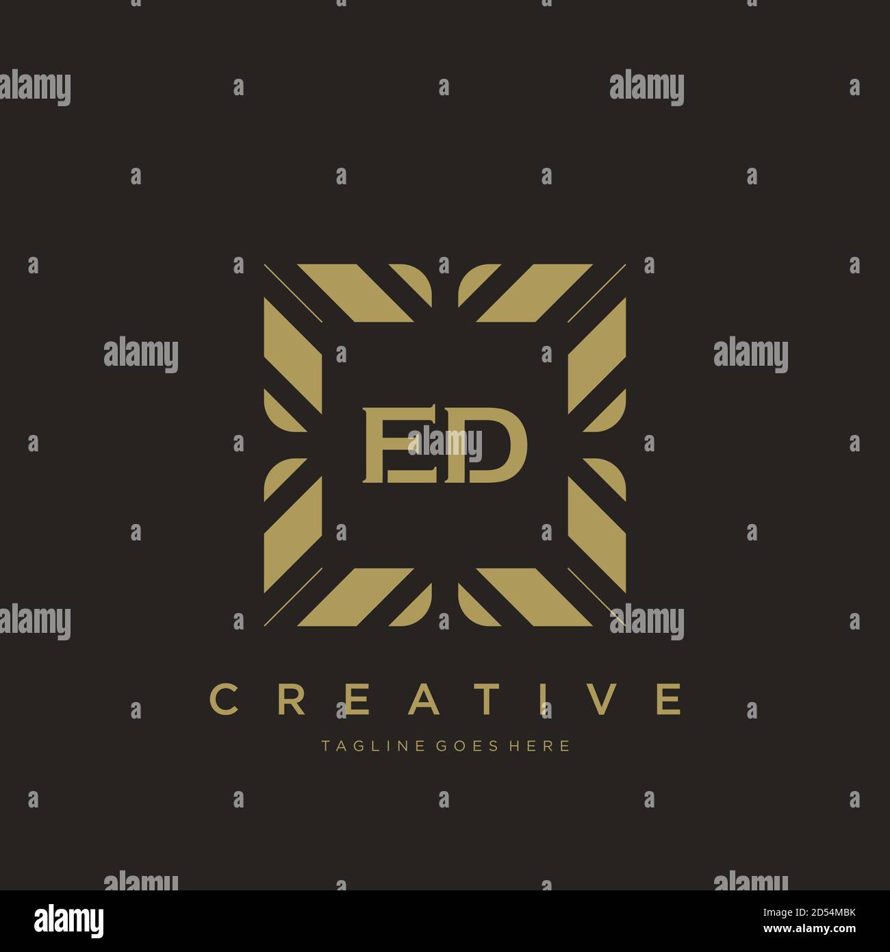 initial letter luxury ornament monogram logo template vector Stock Vector