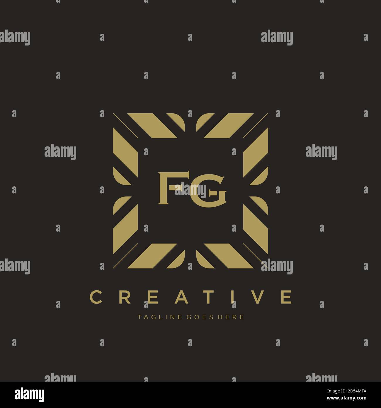 initial letter luxury ornament monogram logo template vector Stock Vector